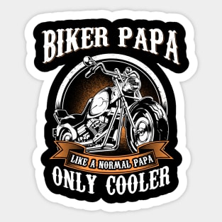 Only Cool Papa Rides Motorcycles T Shirt Rider Gift Sticker